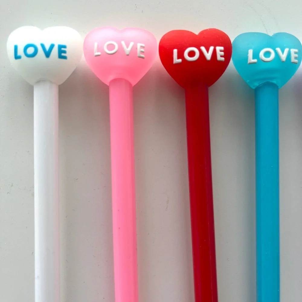 Heart Love Pens Set with Purple Pen Box